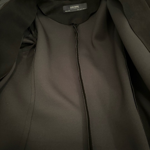 Zara black faux suede trench coat - Picture 6 of 6
